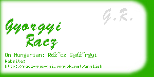 gyorgyi racz business card